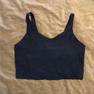 Navy Blue ribbed athletic tank